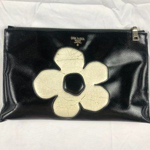 PRADA Envelop Clutch Black & White